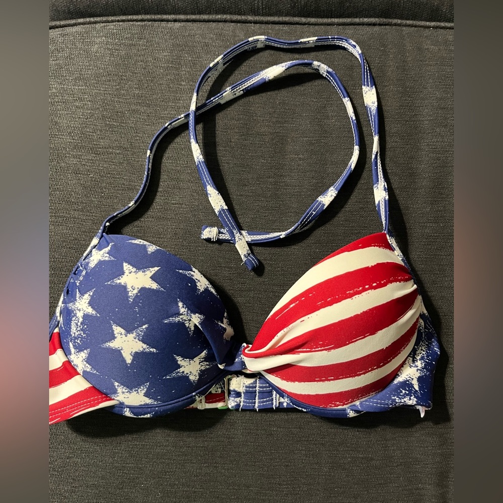 American Flag swimsuit top